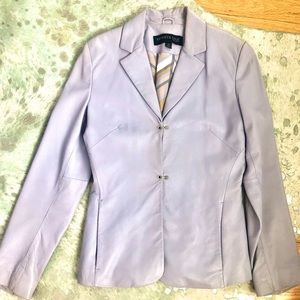 Kenneth Cole Lilac/lavender leather blazer XS